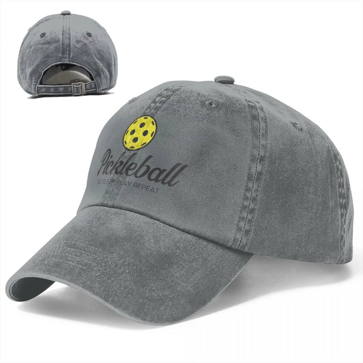 Eat Sleep Play Repeat Pickleball Baseball Hat