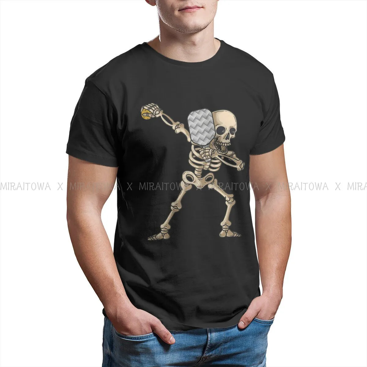 Pickleball Dabbing Skeleton T-Shirt