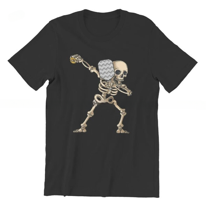 Pickleball Dabbing Skeleton T-Shirt